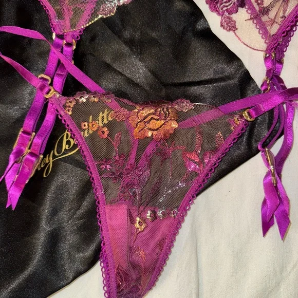 Honey Birdette 3 piece lingerie set in Whitney Rainbow - Picture 5 of 8